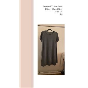 Oversized tee shirt dress